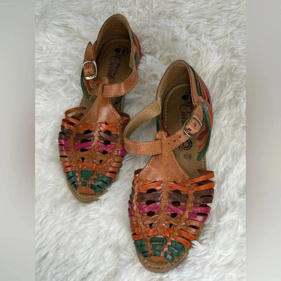 Colorful Leather Sandals - Picture 4 of 7